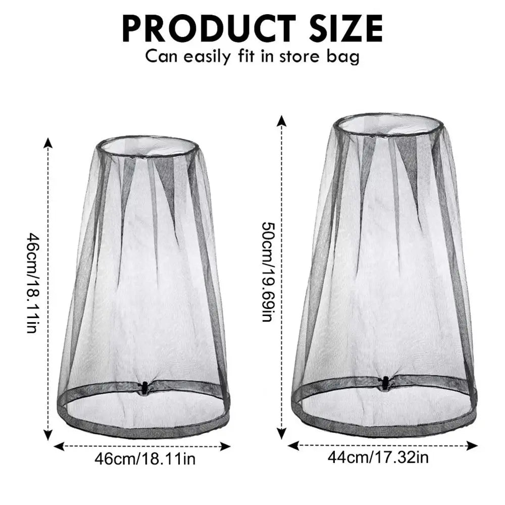 Breathable Mesh Mosquito Head Nets Lightweight Hat Net Cover Outdoor