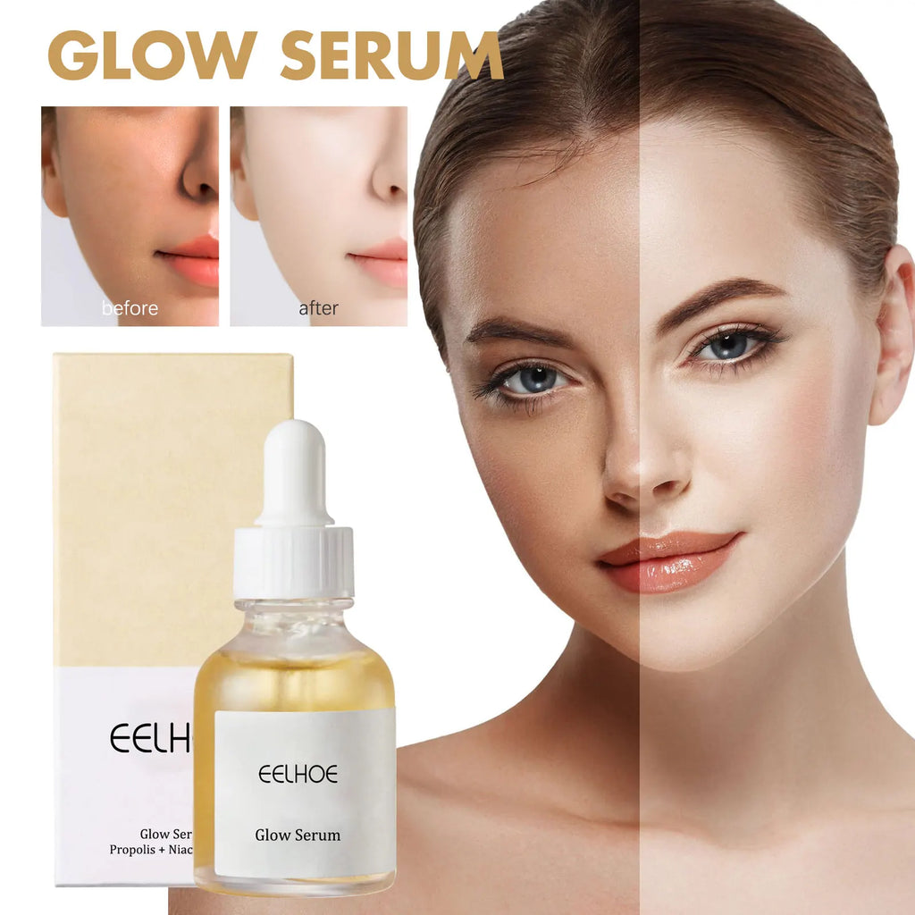 Glow Serum Propolis and Niacinamide Hydrating Facial Soothing Moisturizer Lighten Acne Marks Whitening Facial Essence Zpaxo