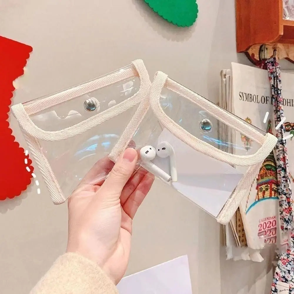 2-Pack Clear PVC Toiletry Pouches – Waterproof Travel Makeup Bag