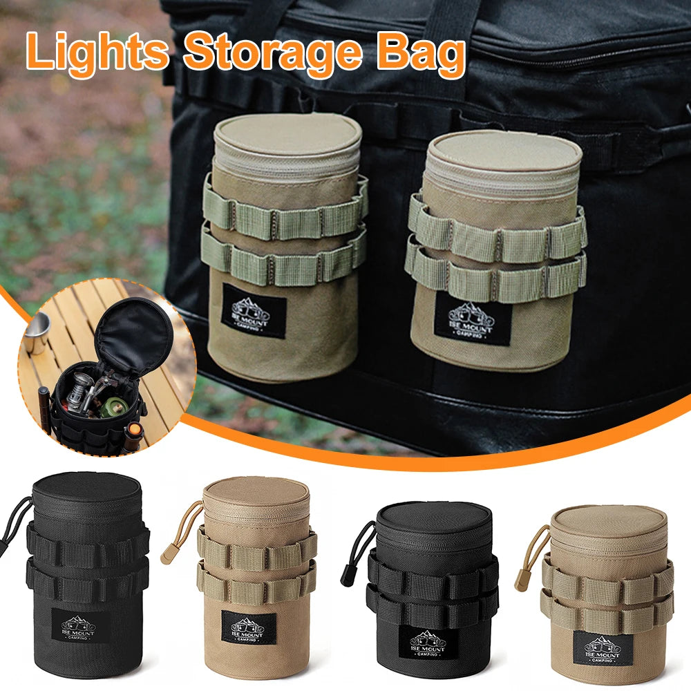 Camping Storage Bag S/L Lightweight Accessory Bag with Hanging Holes Lights Storage Bag with Handle Camping Supplies Zpaxo