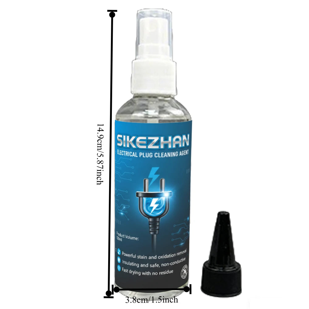 105ml Electronic Plug Cleaner - Restores Conductivity. Non-Conductive Spray Removes Rust & Dirt. Quick Dry, Safe for Connectors. Zpaxo