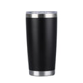 20oz High Color Double Layer Stainless Steel Insulated Cup Car Cup Ice Cream Cup Beer Cup Outdoor Portable Water Cup Zpaxo Black 20oz