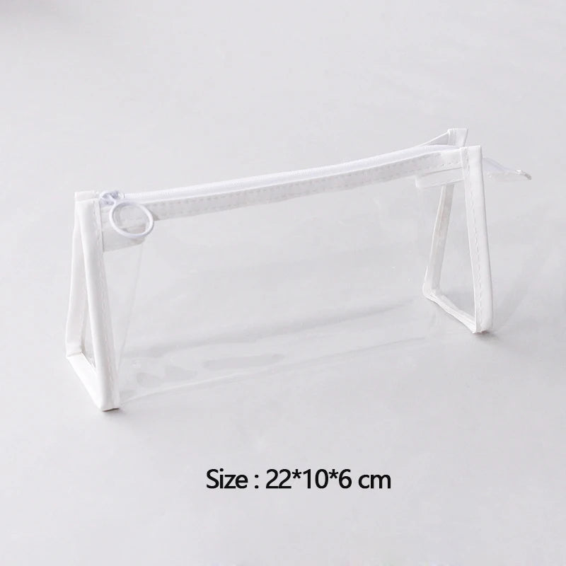 Waterproof Transparent Pencil Case Large Capacity Pen Bag Cosmetic