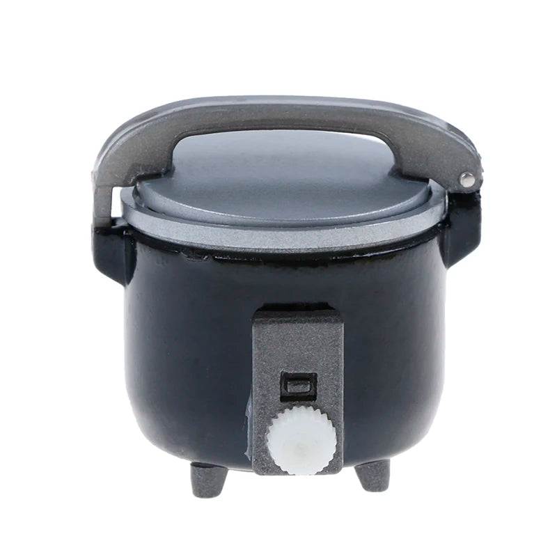 ▶1:12 Miniature Rice Cooker Mini Electrical Appliances Dollhouse Kitchenware Cookware Toys Doll Playing House Accessories Zpaxo Black