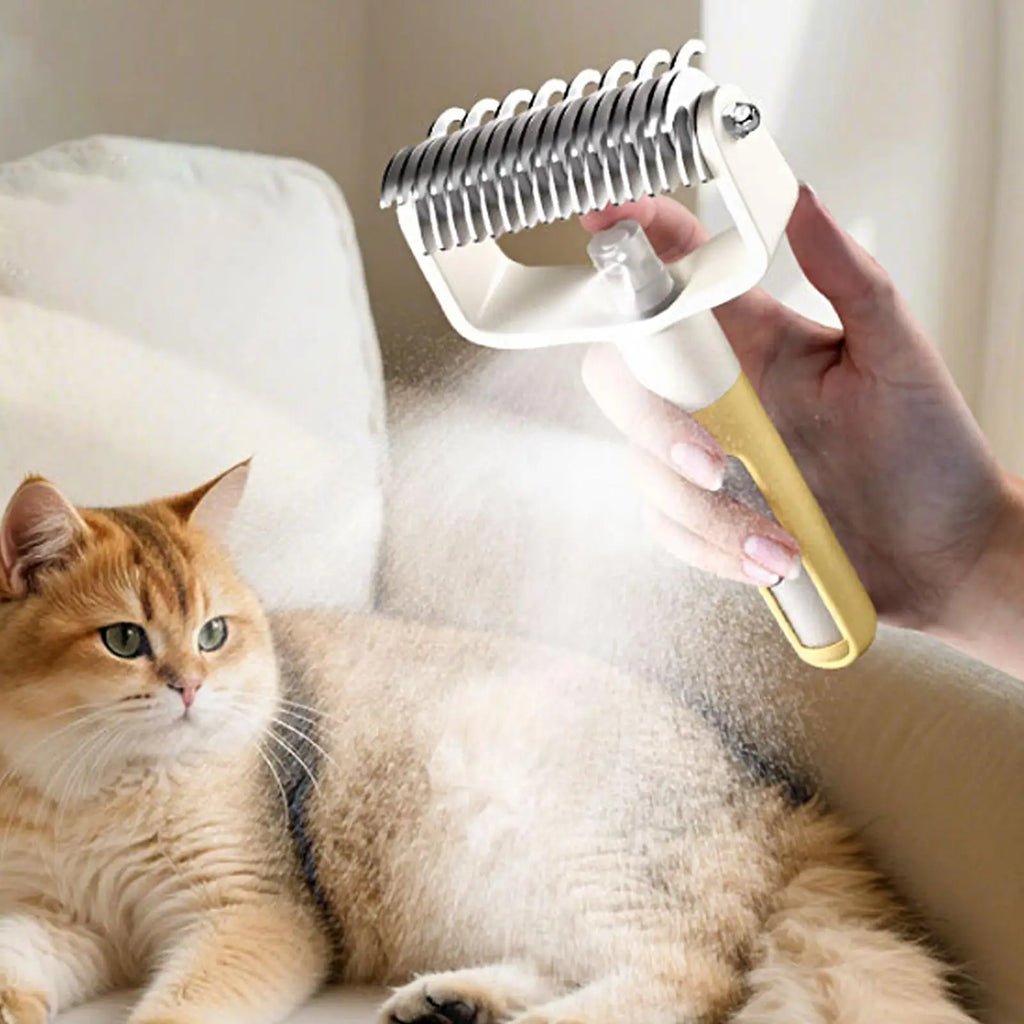 Pet Deshedding Brush – Dog & Cat Grooming with Mist Spray Pet Deshedding Brush Zpaxo