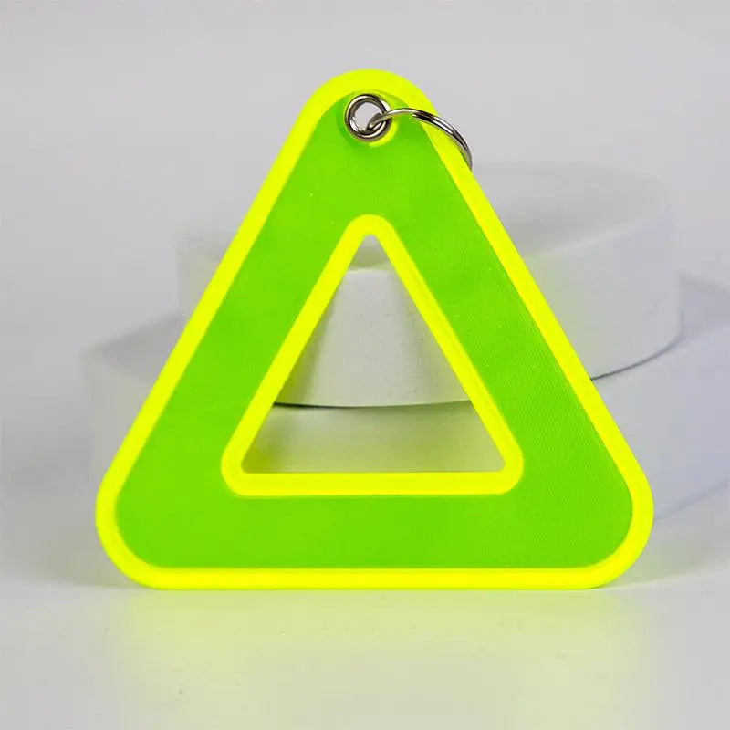 Triangle Reflective Safety Tag – High-Visibility Backpack Pendant