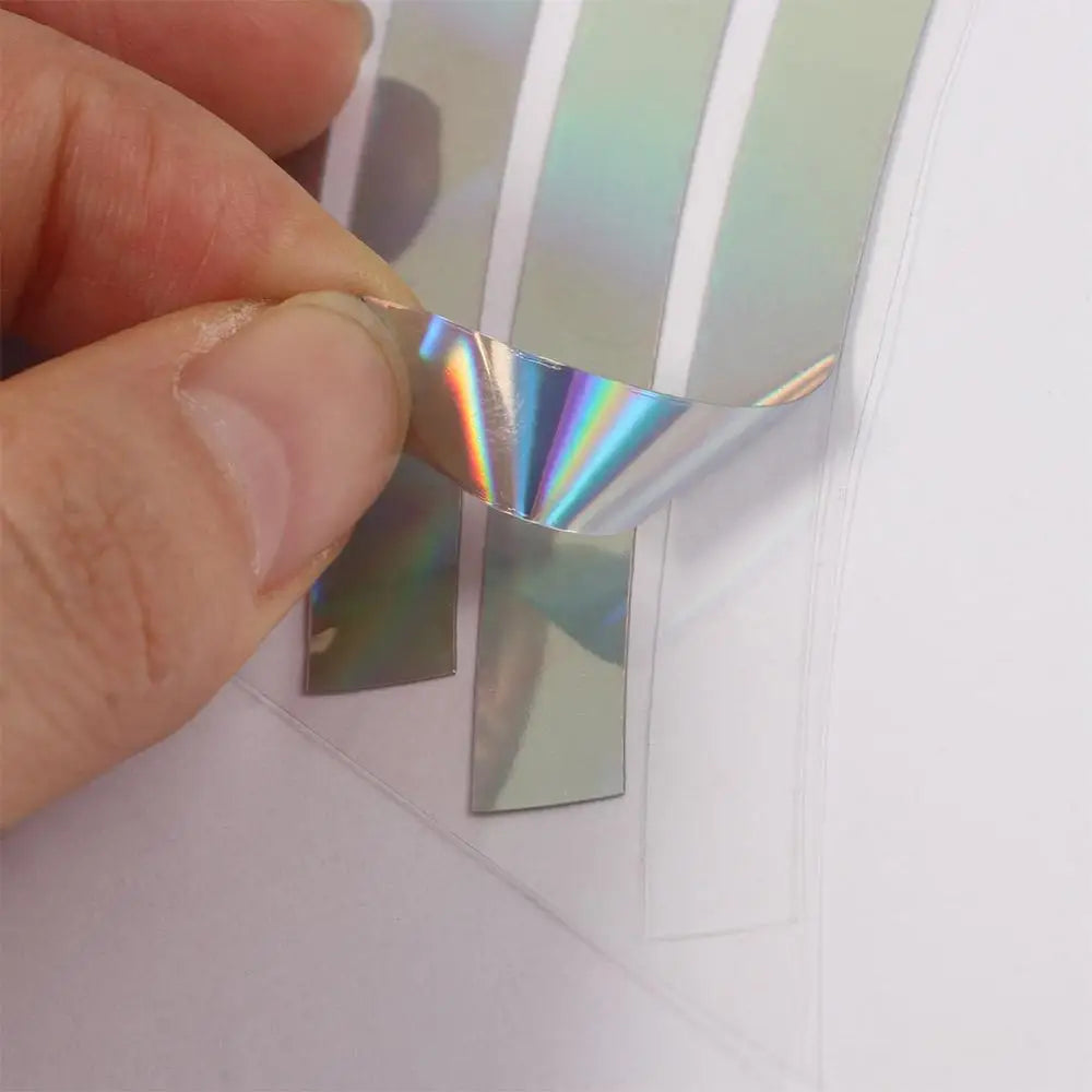 Sticker Laser 10/12/14/18 inches PVC Reflective Rim Stripe Wheel Rim Tape Wheel Sticker Motorcycle Reflective Stripes Zpaxo