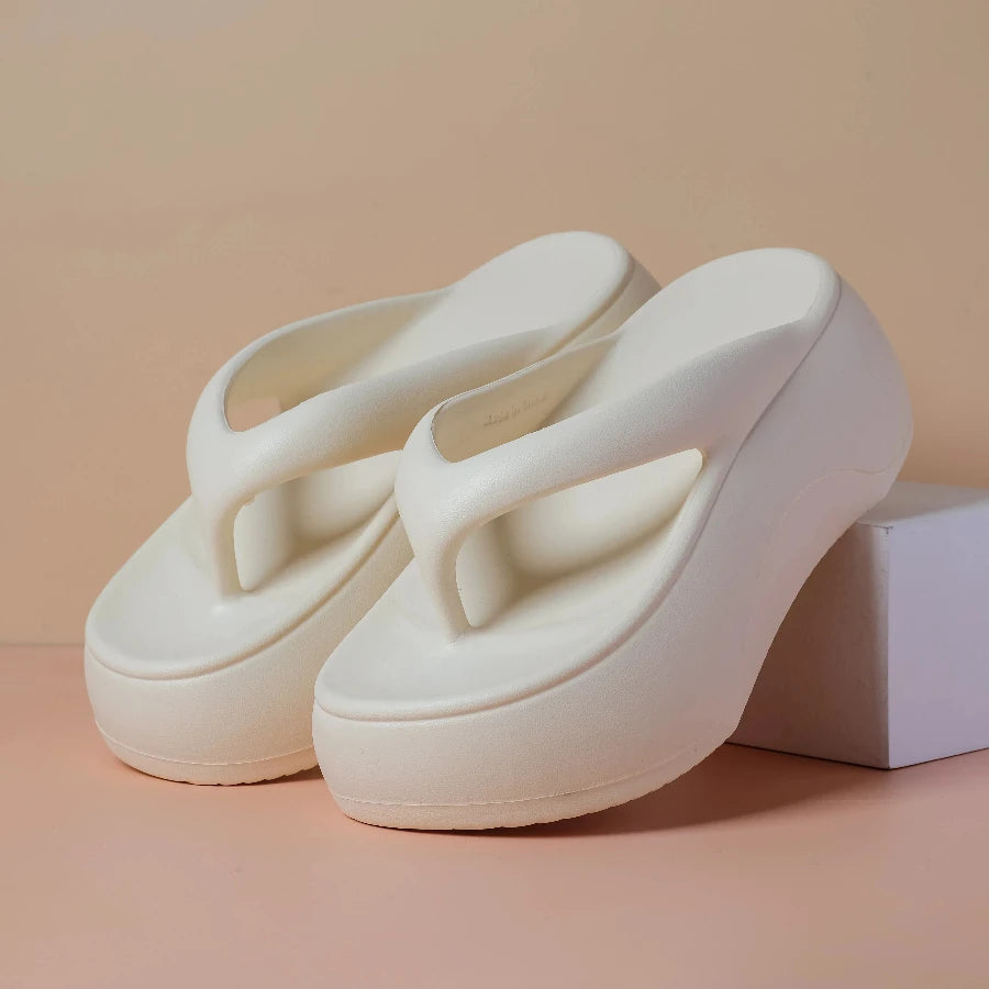 Chunky Platform Flip Flops Women Summer 2025 Clip Toe Thick Bottom