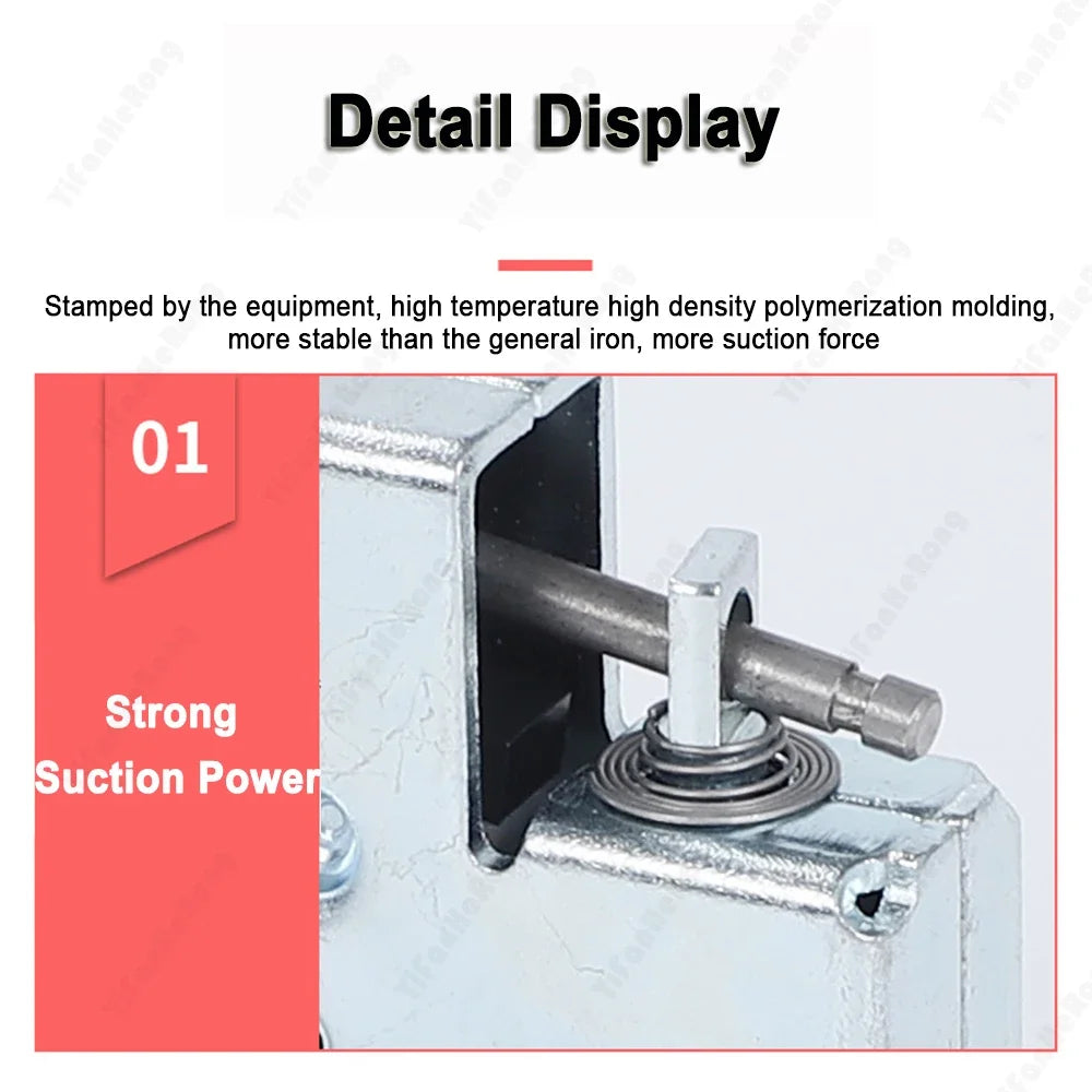 Electronic Lock 12V 2.5A Catch Door Gate Release Assembly Solenoid Access Control Long Service Life Intelligent Electronic Lock Zpaxo