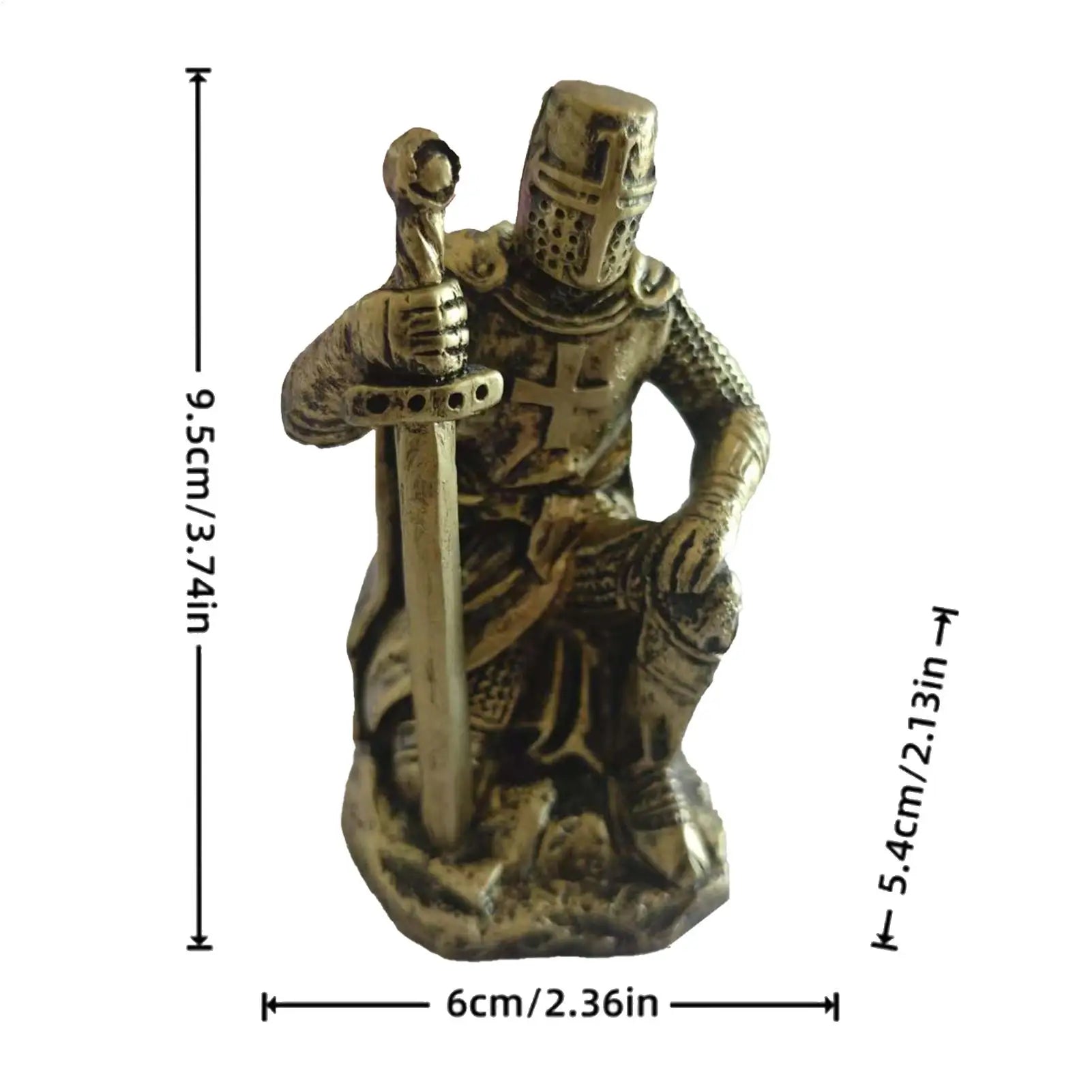Knight Figure Cool Historical Resin Desktop Miniature Sculpture Roman Soldier Statue For Desk Home Office Garden Executive Zpaxo