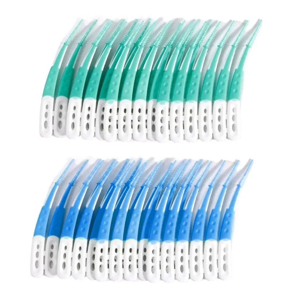 60Pcs New Silicone Interdental Brush 60Pcs Soft Bristle Tooth Cleaning Brush Inter-Dental Deep Cleaning Toothpicks Oral Cavity Zpaxo