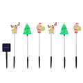 Solar Christmas Lights Reindeer Yard Stake Outdoor Waterproof LED