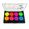 8 Face Body Paint Palette UV Glow-in-the-dark Water-based Neon Zpaxo 8 colors