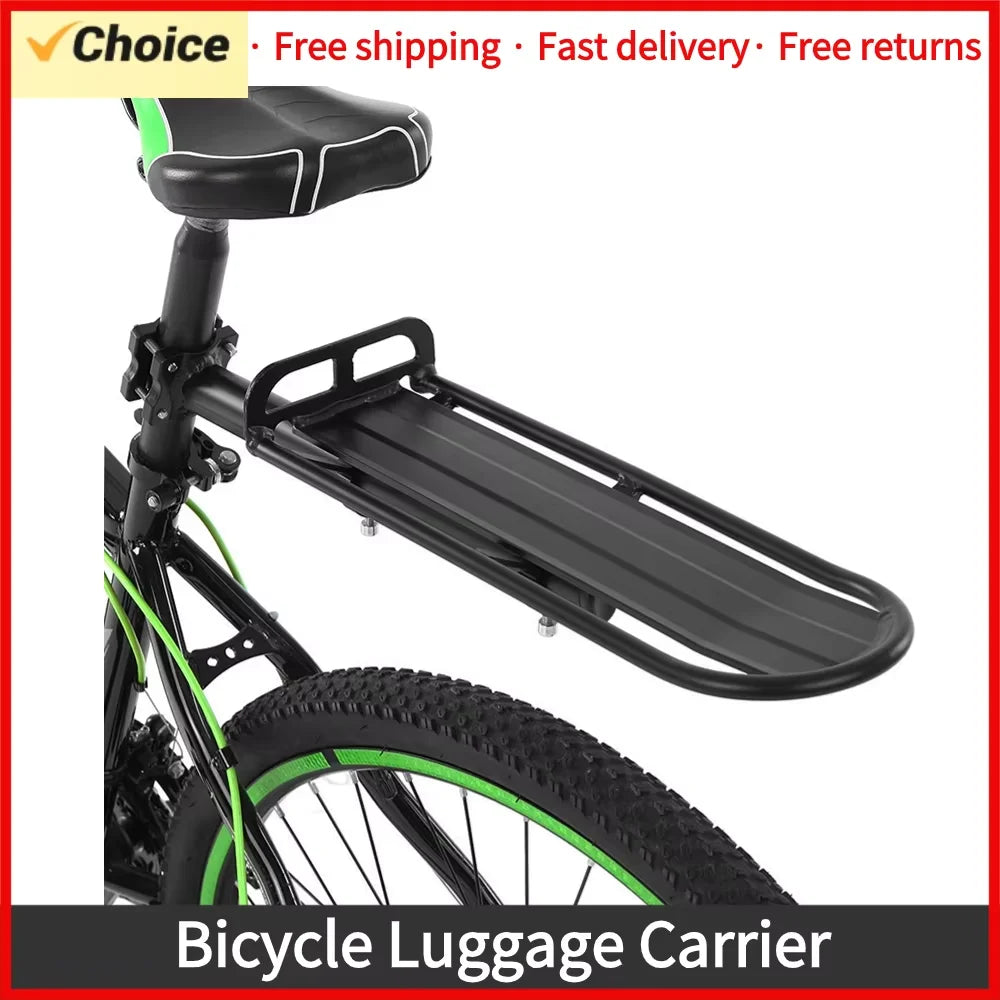 9KG Bicycle Luggage Carrier Bike Rack Aluminum Alloy Cargo Rear Rack Shelf Cycling Seatpost Bag Holder Stand MTB Install Tools 9 Zpaxo