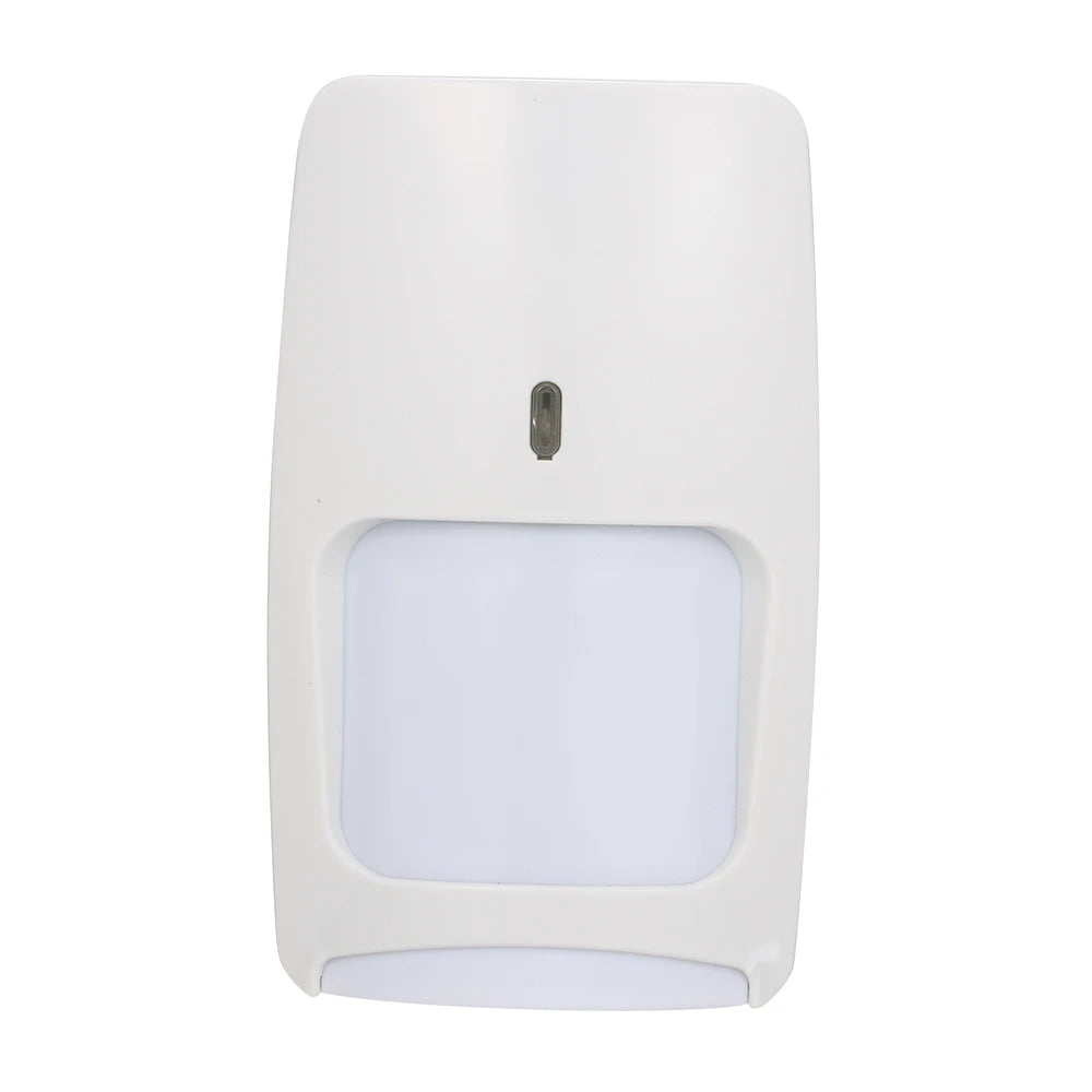 Wired Dual-tech Infrared Motion Microwave Detector Wall Mounted PIR Motion Sensor Pet Immunity for Burglar Security Alarm System Zpaxo WHITE