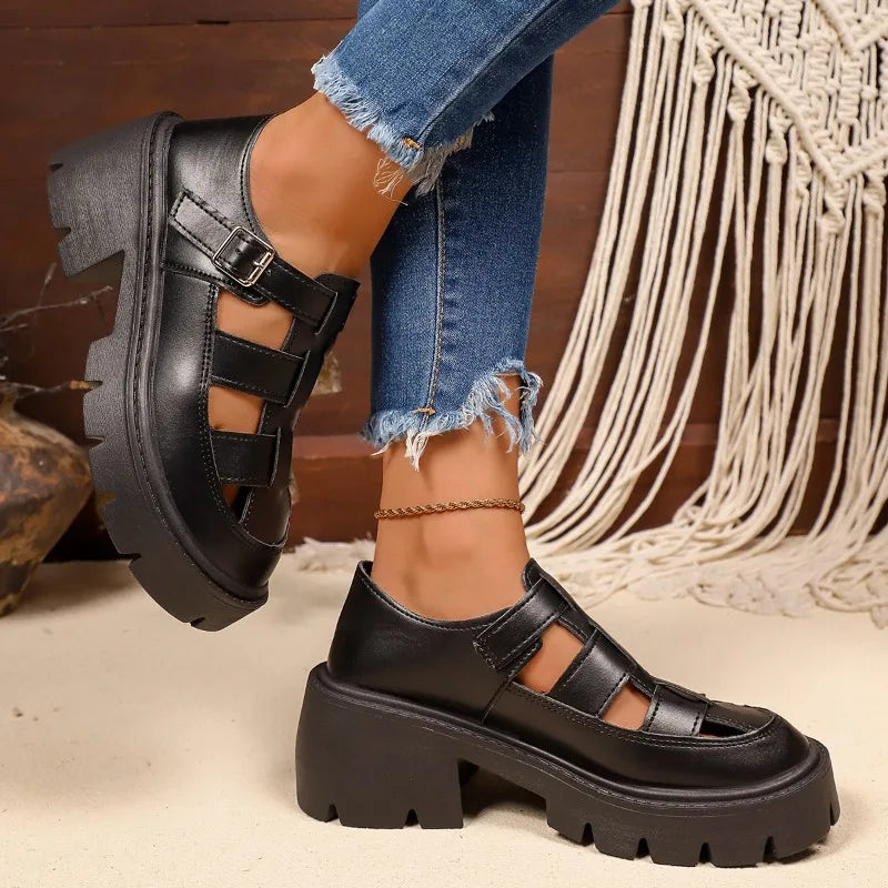 Spring Autumn Women's Solid Comfortable Hollow Out Breathable Single Zpaxo