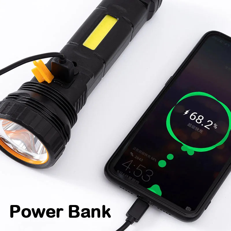 Mikenoon Solar LED Flashlight – Tactical Torch & Power Bank Solar LED Flashlight Zpaxo