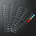 120pcs Nail Polish Display Table With Stickers Polka Dot Color Card Nail Display Board Clear/Nature Color Card Nail Art Tools Zpaxo Transparent