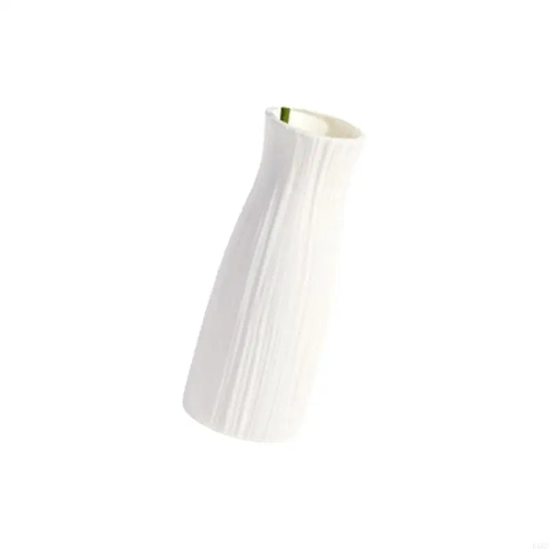 Multifunctional White Plastic Vases Shatterproof Design Faux Ceramics