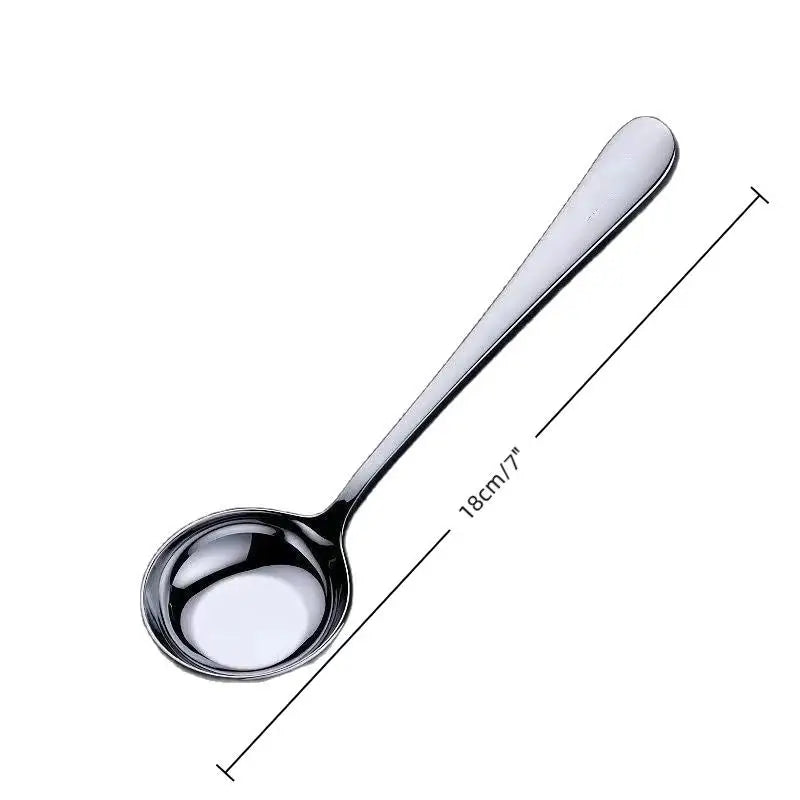 Stainless Steel Round Spoon Net Red Golden Dinner Long Handle Zpaxo 1PCS