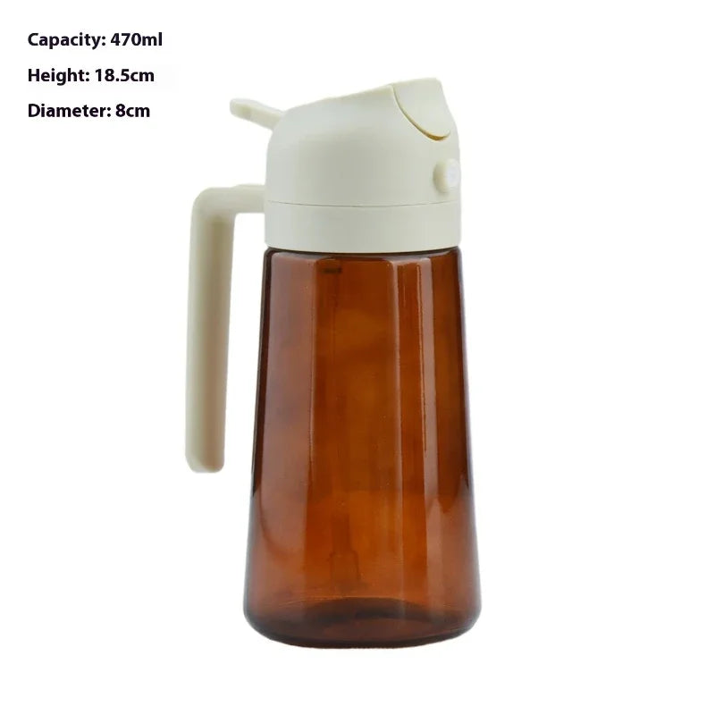 470ml Glass Olive Oil Sprayer & Dispenser – 2-in-1 Air Fryer Oil Sprayer Dispenser Zpaxo
