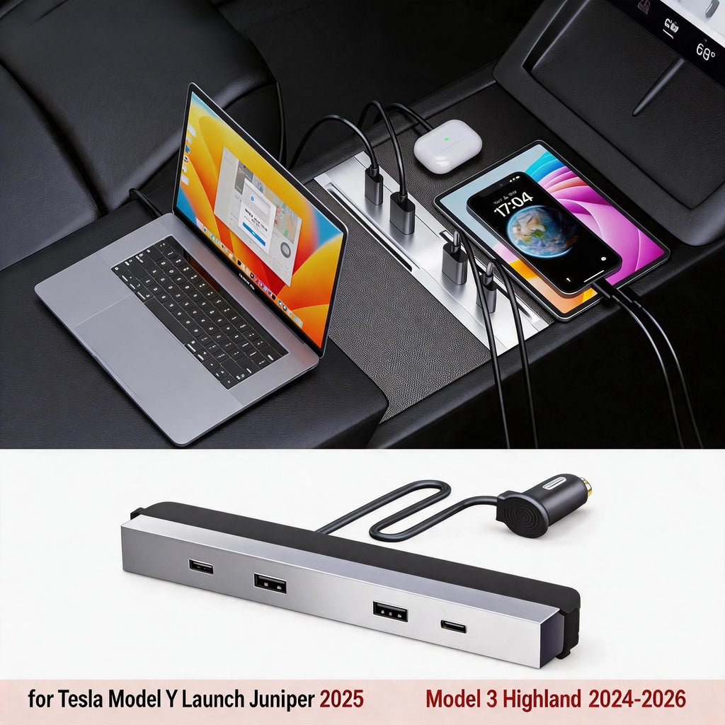 Tesla Model 3 Highland USB-C Hub – 65W Fast Charging Dock