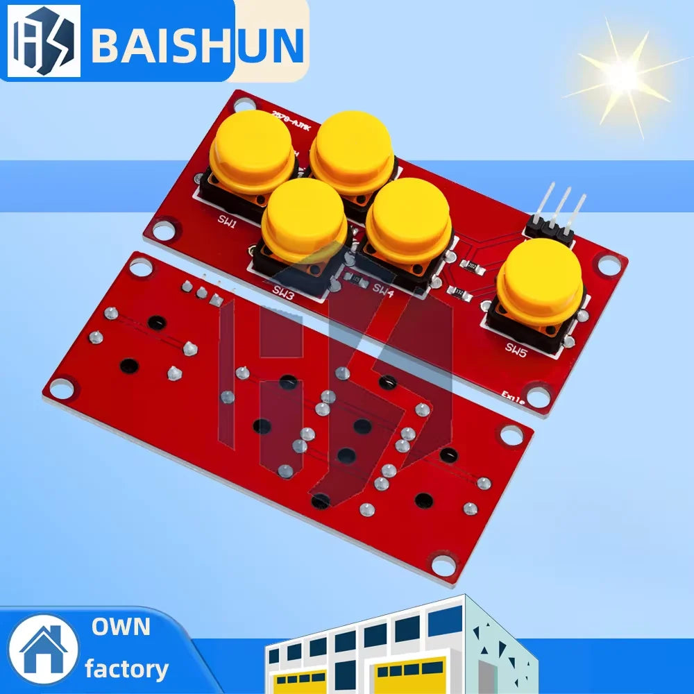 5 Keys AD Analog Keypad Input Module Arduino Zpaxo
