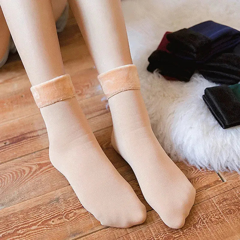 Women's Thermal Plush Fleece Socks – Cozy Winter Floor Socks
