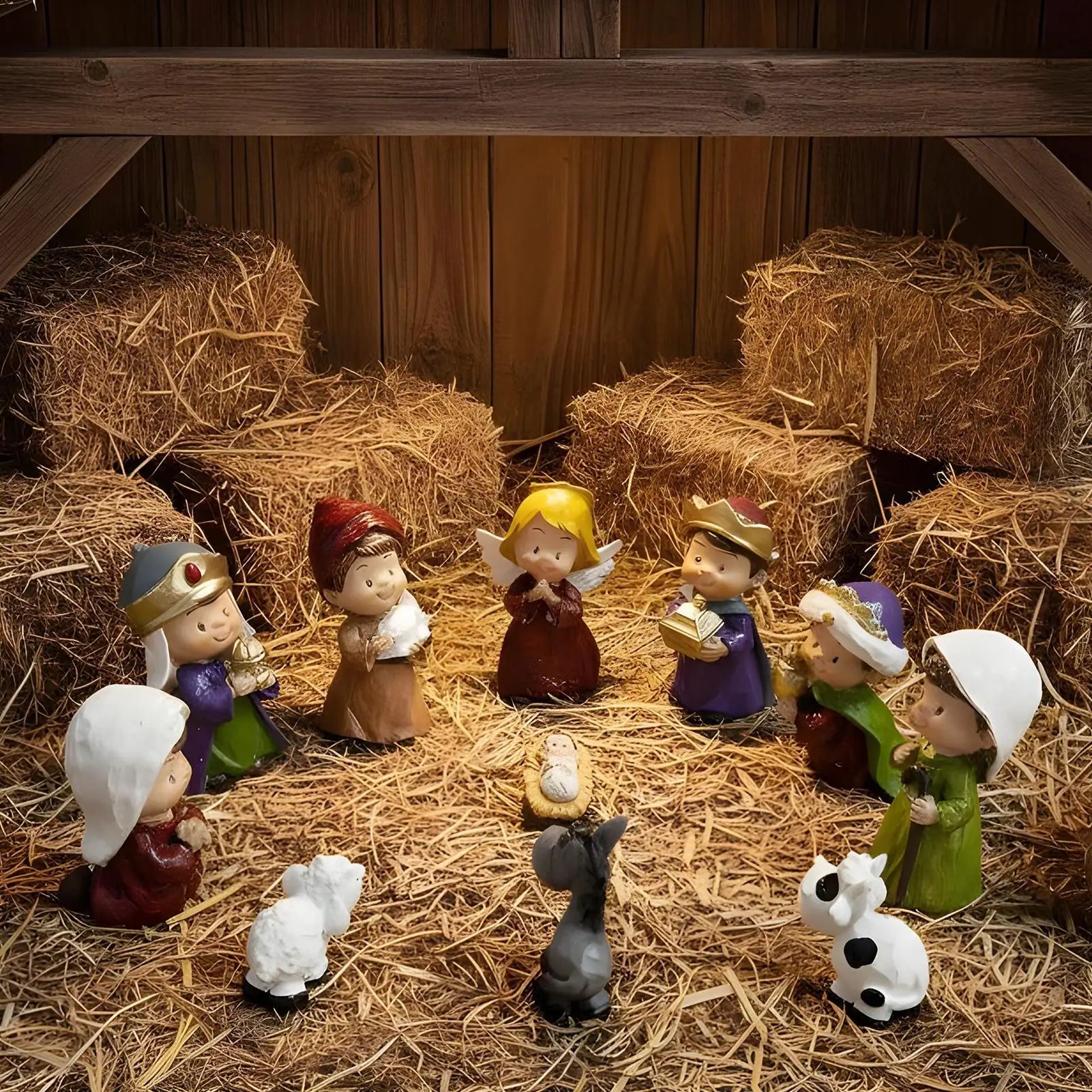Nativity Figurines Christmas Figurine Ornament Birth Jesus Sculpture