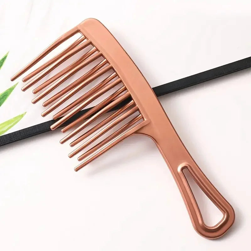 Double row big tooth comb wide tooth ladies special perm curly plastic large fluffy long hair styling comb Zpaxo