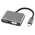 4K USB C HDMI-compatible VGA Adapter Audio Video Converter Samsung Zpaxo 2 IN 1 VGA HDMI