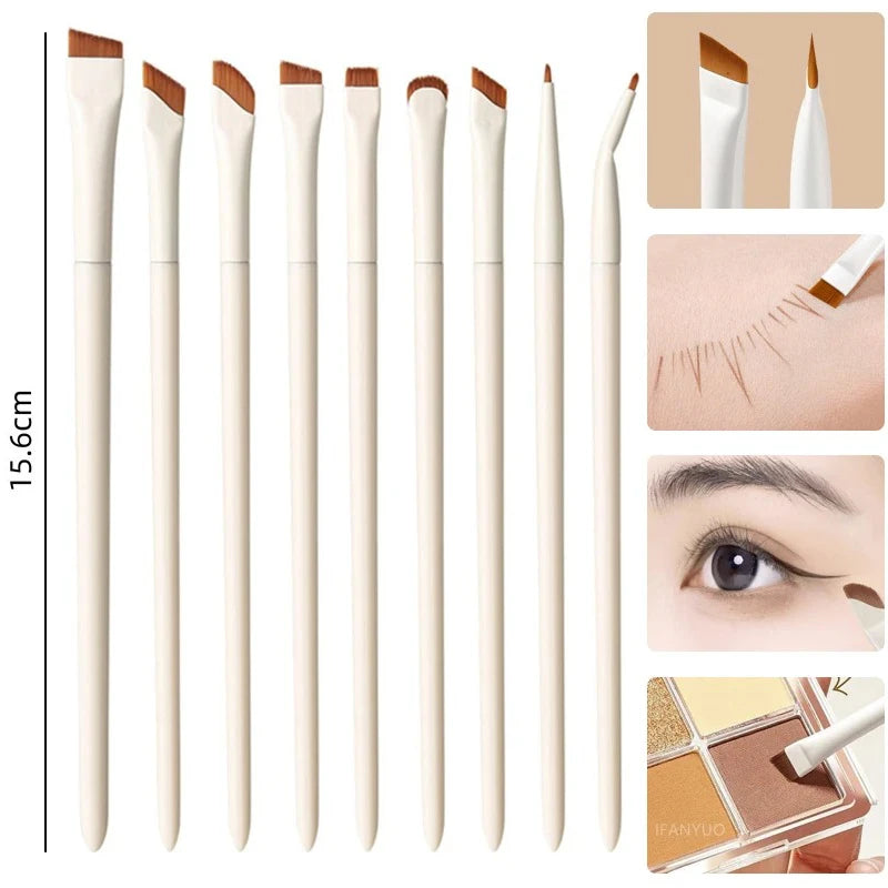 1-9pcs Makeup Brushes Set Upgrade Blade Eyeliner Brush Fine Oblique Head Eyebrow Brush Under The Eyes Place Precise Detail Brush Zpaxo