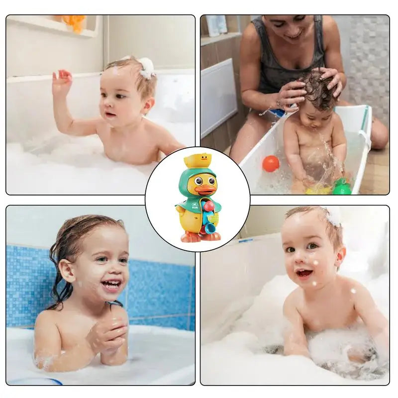 Duck Bath Toy For Kid Toddler Duck Doll For Pool With Rotatable Waterwheel Interactive Shower Water Toy With Strong Suction Cups Zpaxo