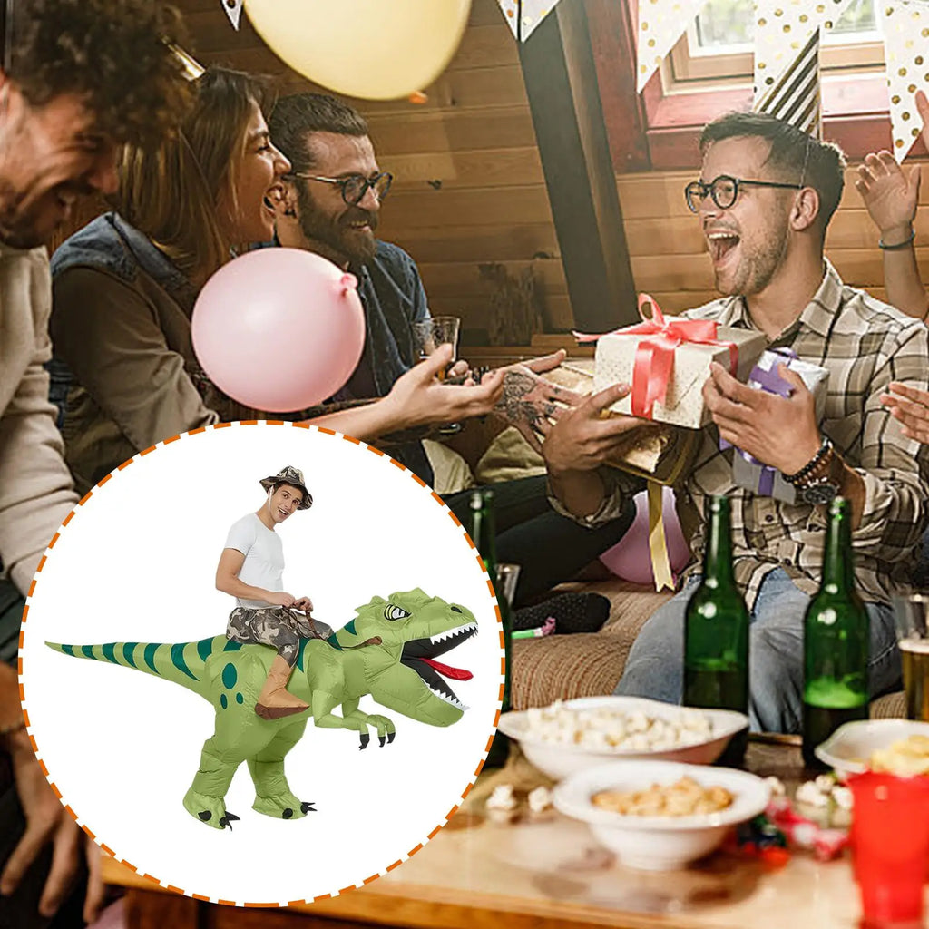 Dinosaur Costume Adult Funny Halloween Outfit Suit Men Women Blow Up Dinosaur Outfit For Christmas Event Cosplay Convention Zpaxo