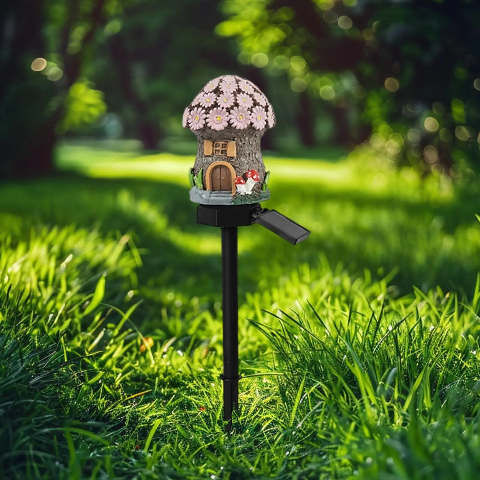 Solar Mushroom Lights Outside Auto Off Pathway Lamp Fairy Houses