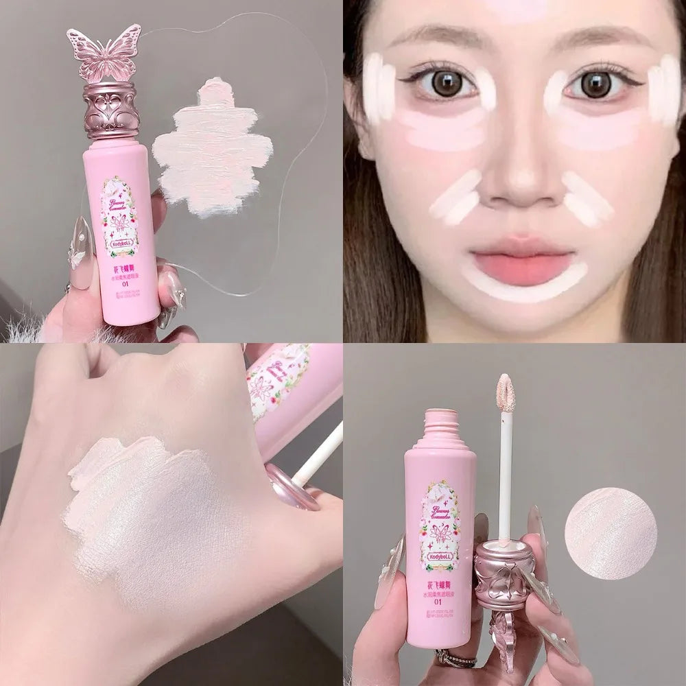Soft Pink Matte Liquid Concealer Brightening Lightweight Cream With Hyaluronic Acid Liquid Highlighter For Dark Circle & Redness Zpaxo
