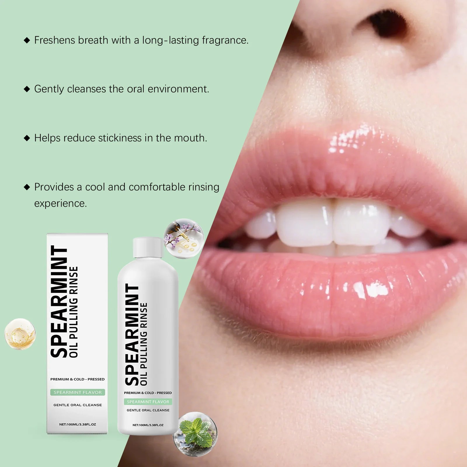 Orchid Mint Mouthwash – Fresh Breath & Oral Care 100ml Oral Care Mouthwash Zpaxo
