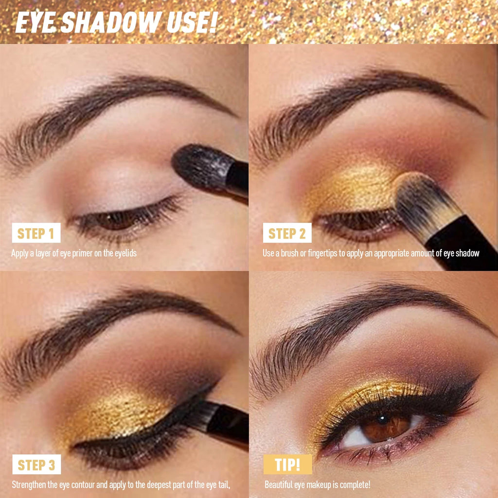 Single Color Easy To Apply High-gloss Eyeshadow Mashed Potato Mashed Mirror Pearlescent Glitter Eyeshadow Palette Zpaxo