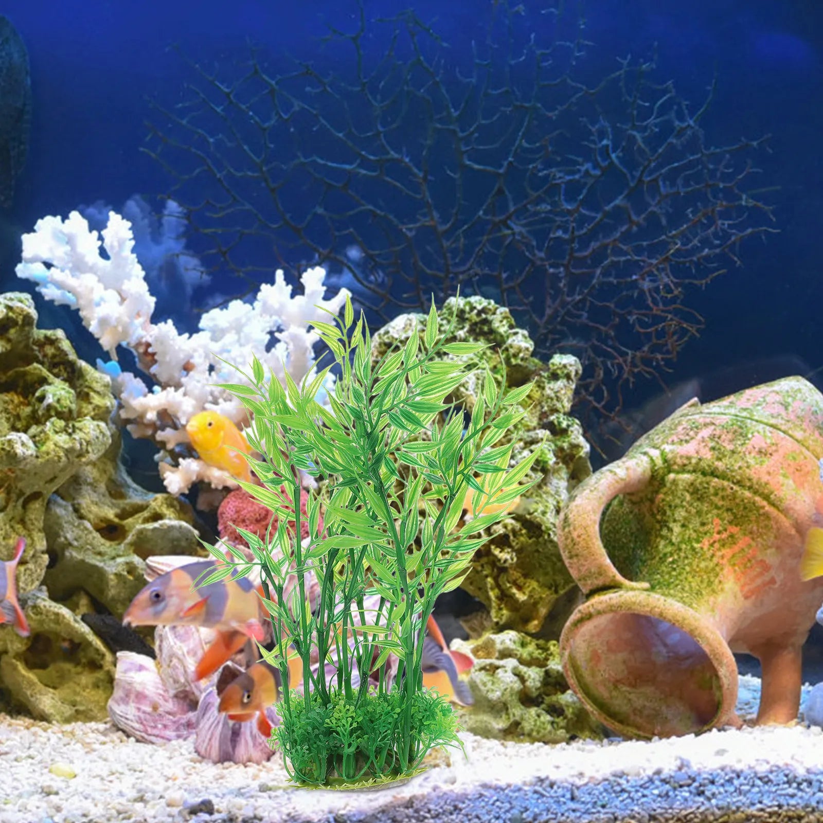 Aquarium Water Grass Decorative Fake Plants Realistic Fish Tank