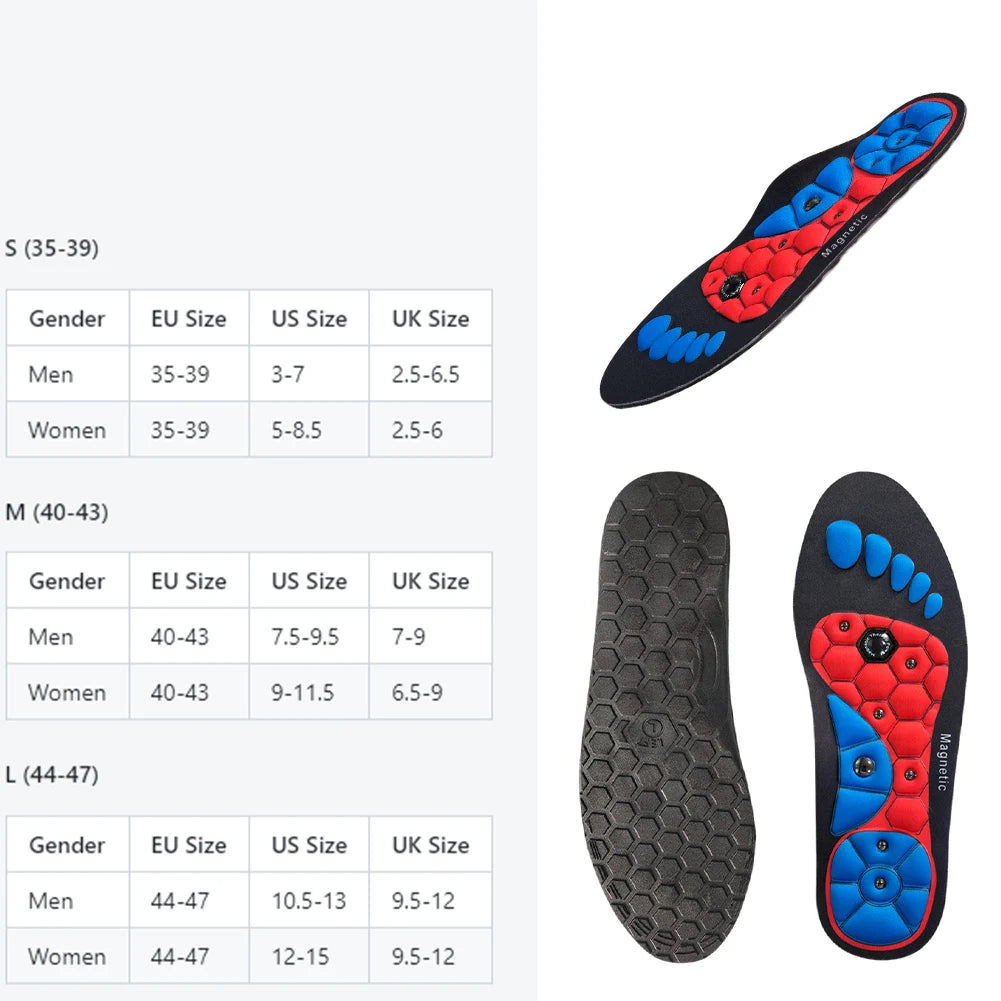 Medical Magnetic Therapy Sports Insoles Massage Foot Weight