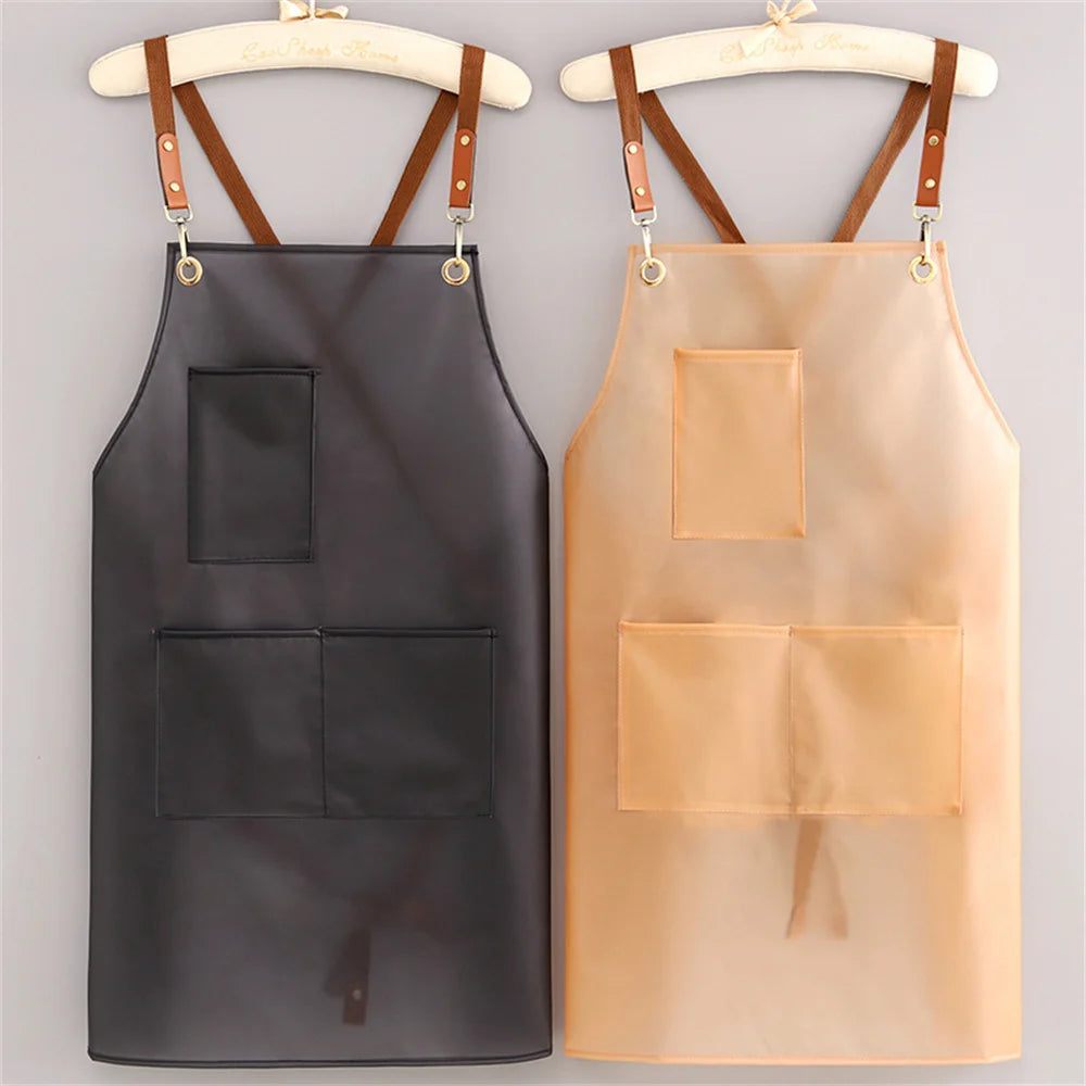 Waterproof TPU Kitchen Apron – Oil-Proof Unisex Cooking Apron