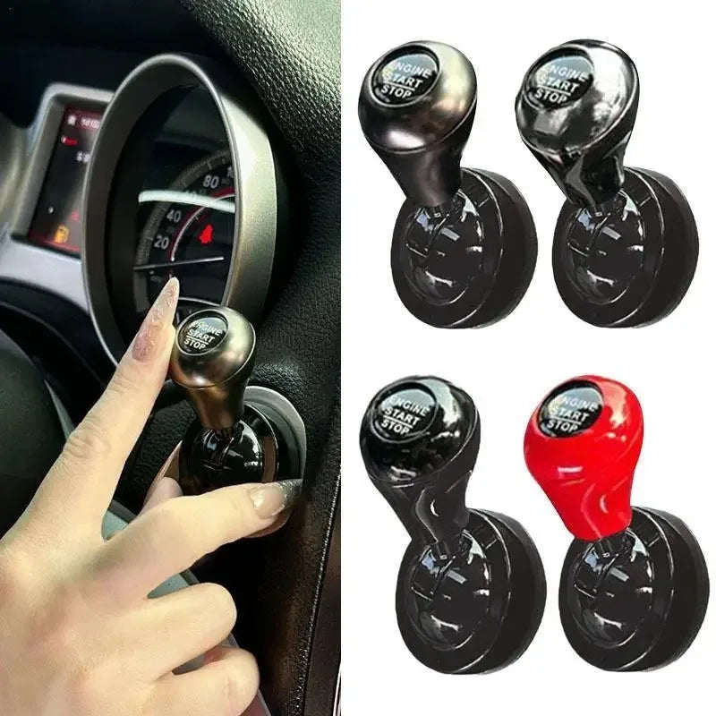 Retro Joystick Push Start Button Cover | Aluminum Car Decor