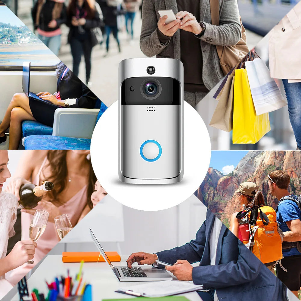 720P HD Smart Home Wireless WIFI Doorbell Camera Security Video Zpaxo