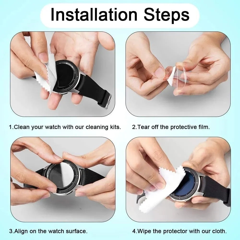 9H Tempered Glass Samsung Galaxy Watch 4 Classic 3 Anti Scrach Film Zpaxo