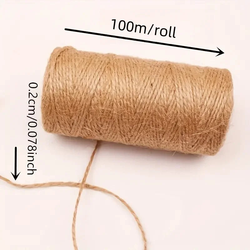 2mm*100m fine twine tag line Fine rope clothing rope hand-made vintage woven twine Zpaxo