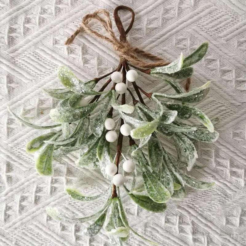 Simulated Mistletoe Branch Christmas Greenery Floral Stems Branches