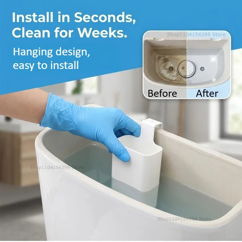 Anti-Corrosion Hanging Slow-Release Dispenser Toilet Bowl Deodorizer Hanger Toilet Solid Cleaner Buffer Box Tank Part Free Glove Zpaxo