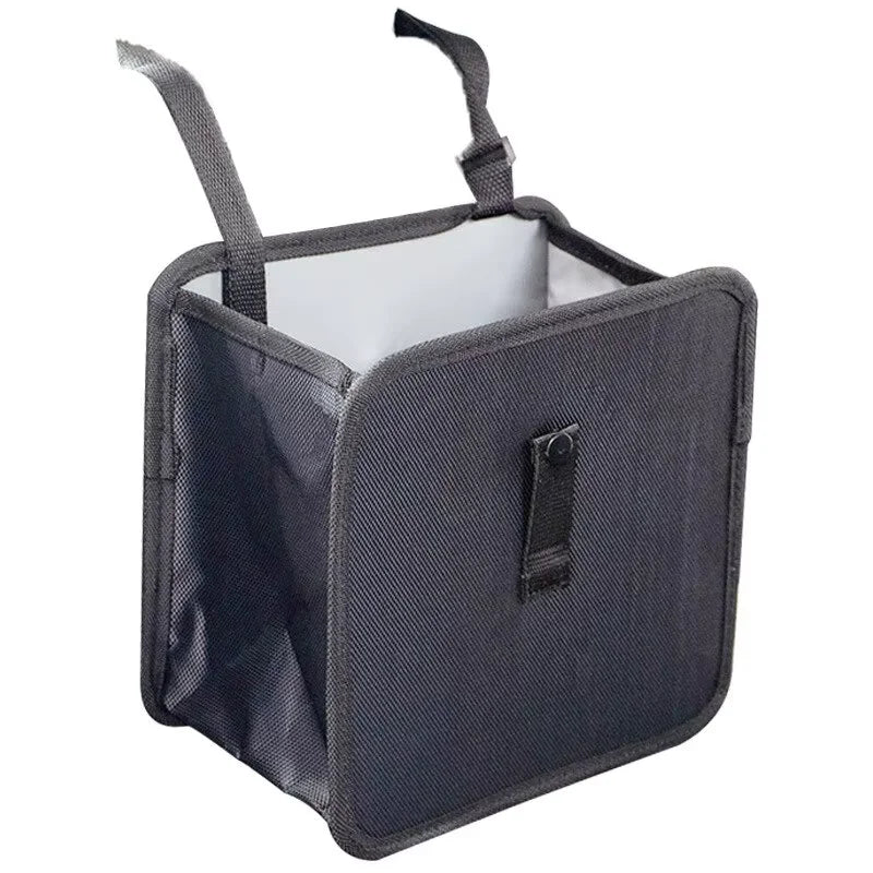 Car Trash Can Folding Portable Multifunctional Seat Back Hanging Storage Bag Waterproof Car Storage Bag Zpaxo Black
