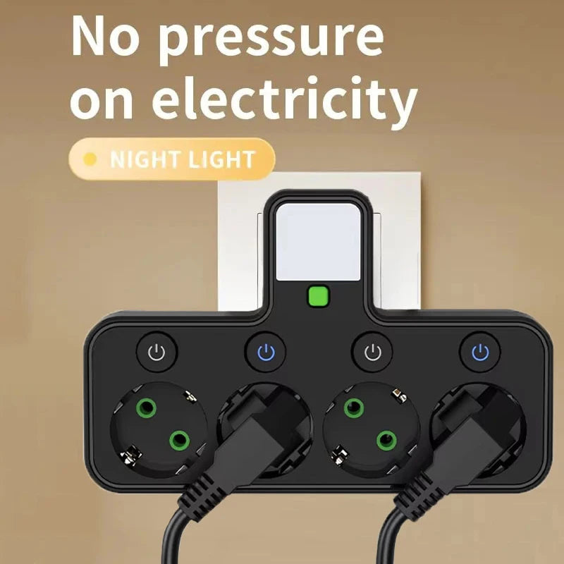 EU Power Strip with USB-C, Multiple AC Outlets & Switches EU Power Strip Zpaxo