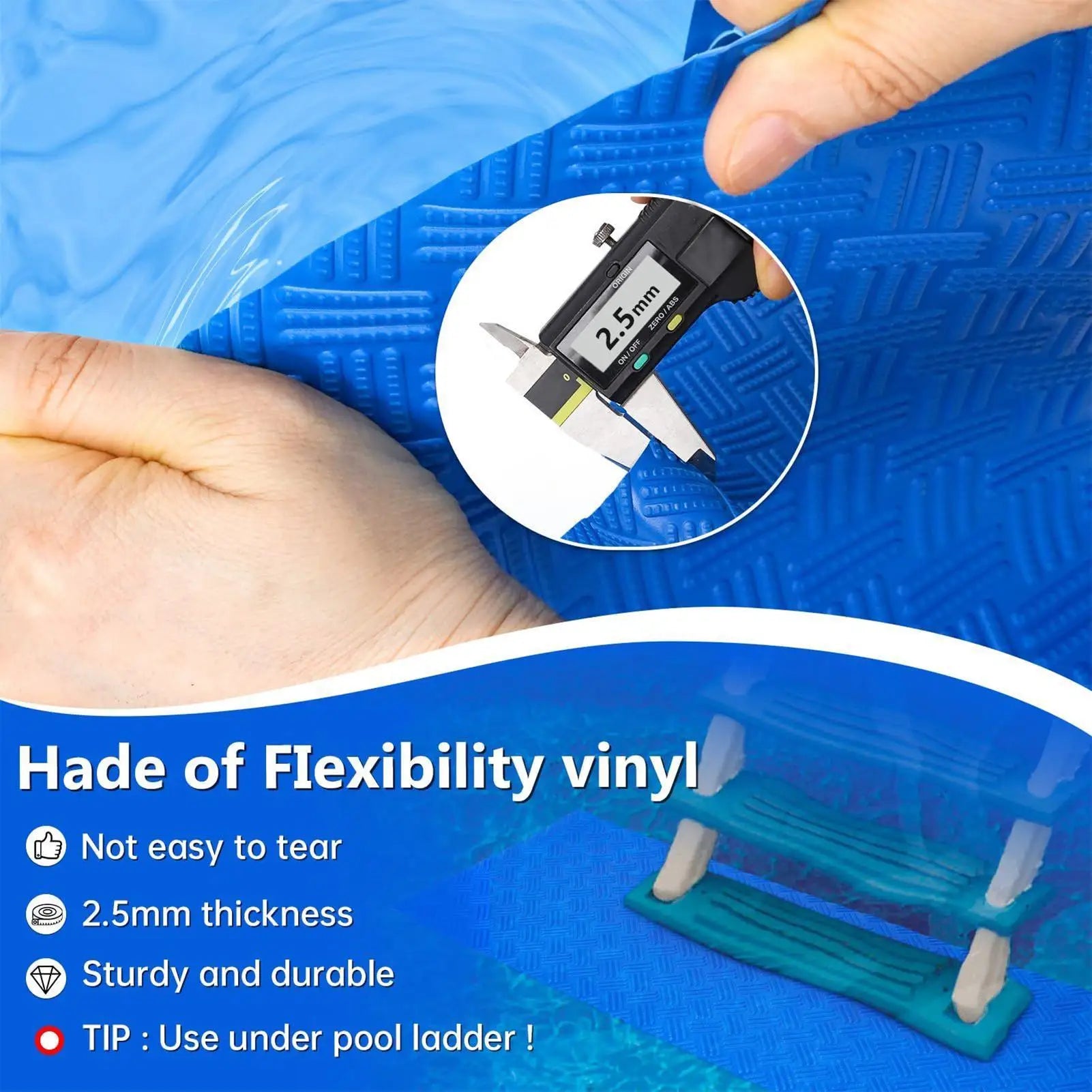 Non-slip Pool Step Pad Swimming Ladder Mat Outdoor Waterproof Cushion